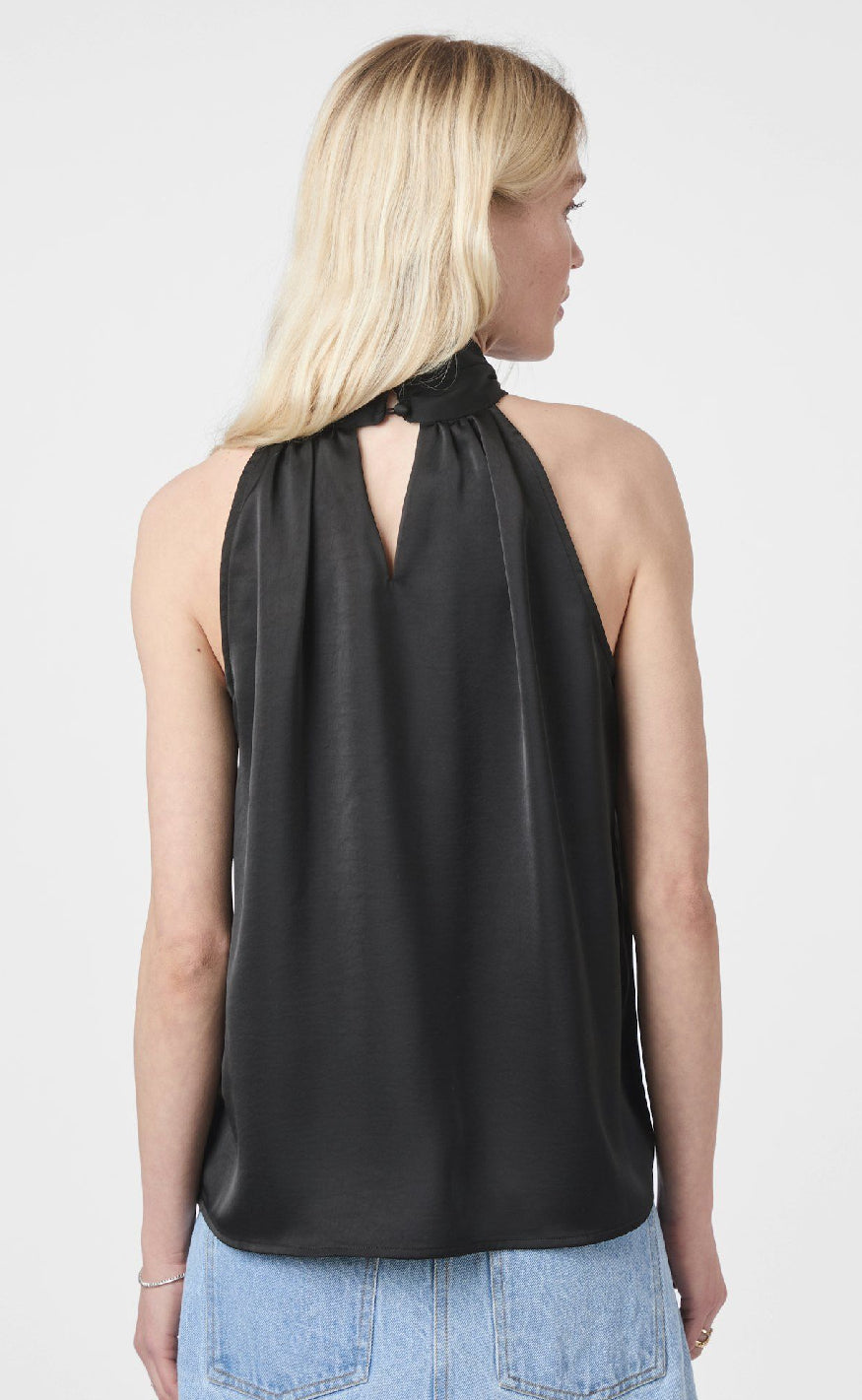 Neo Noir Topp - Svala Heavy Sateen - Black