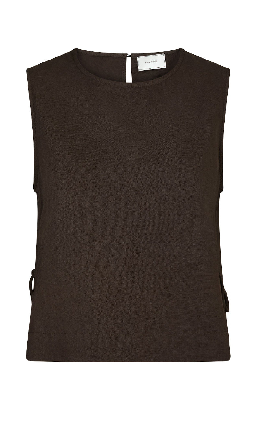 Neo Noir Topp - Svetlana Linen - Dark Brown