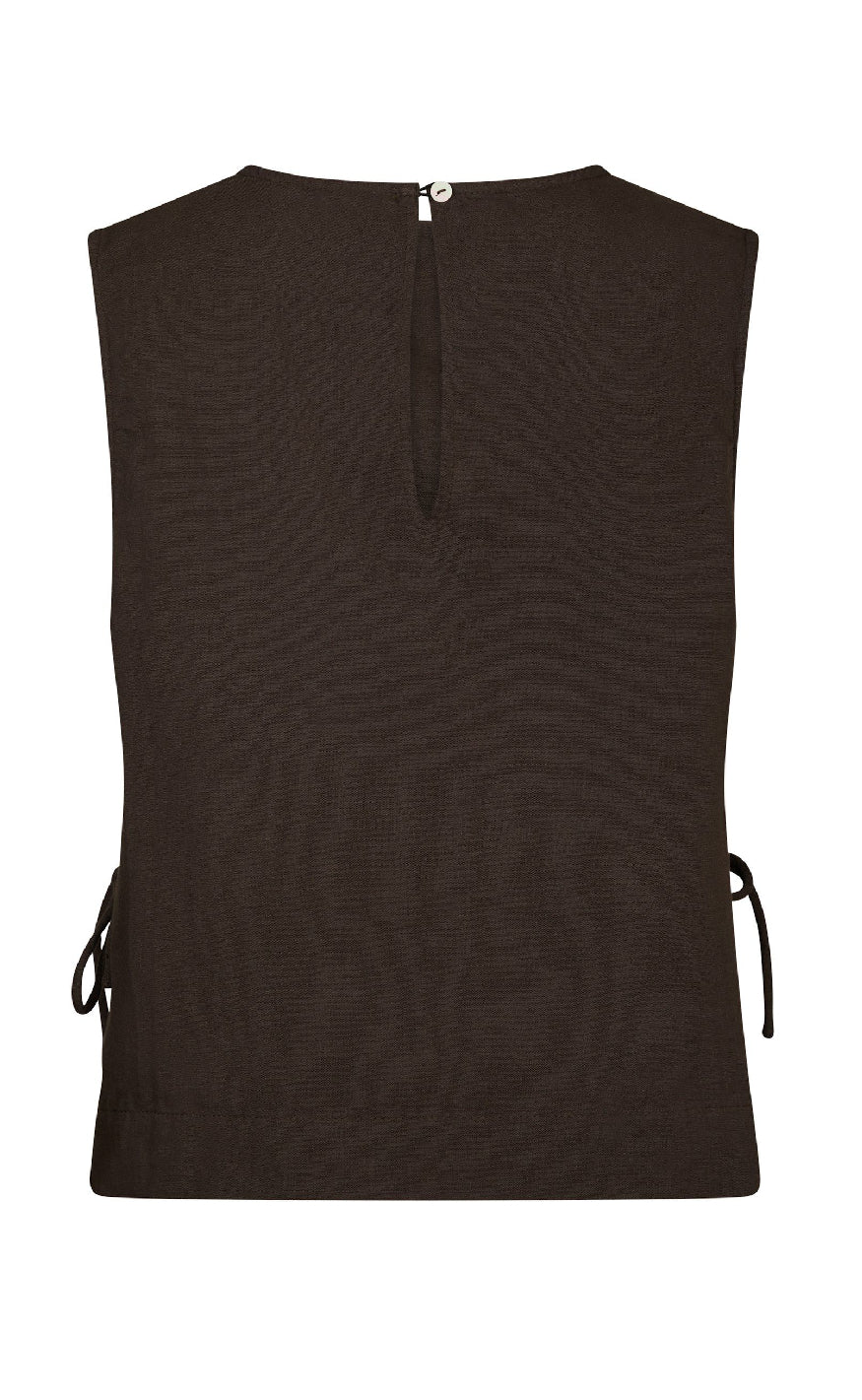 Neo Noir Topp - Svetlana Linen - Dark Brown