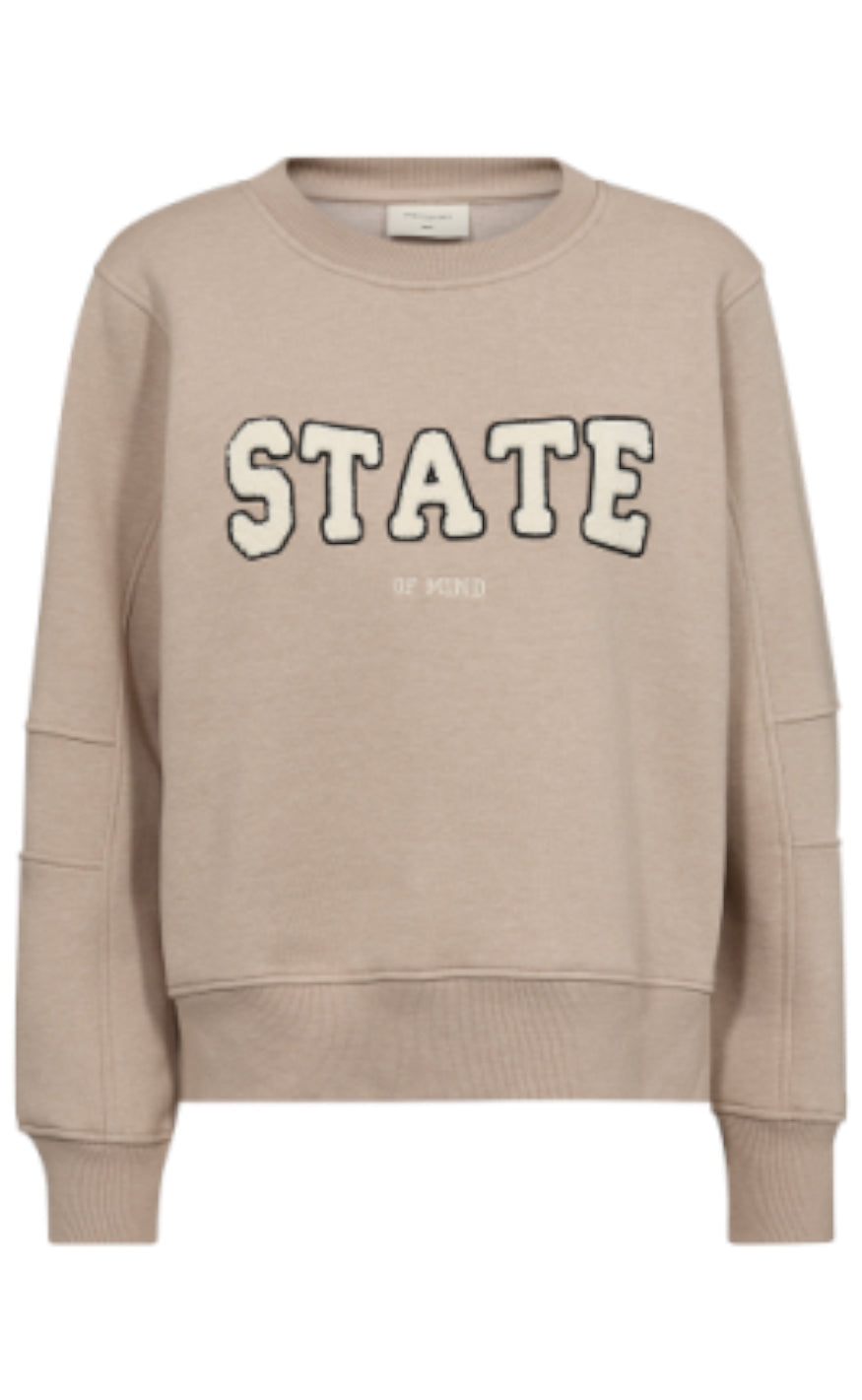 Freequent Pullover - Prosit - Simply Taupe Melange W. Tofu