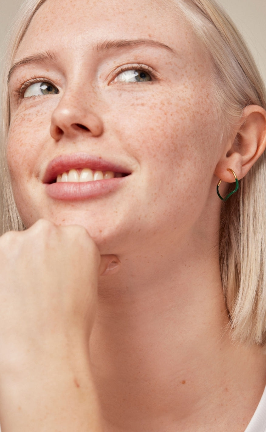 Enamel Copenhagen Øreringer - Sway Hoops - Petrol Green