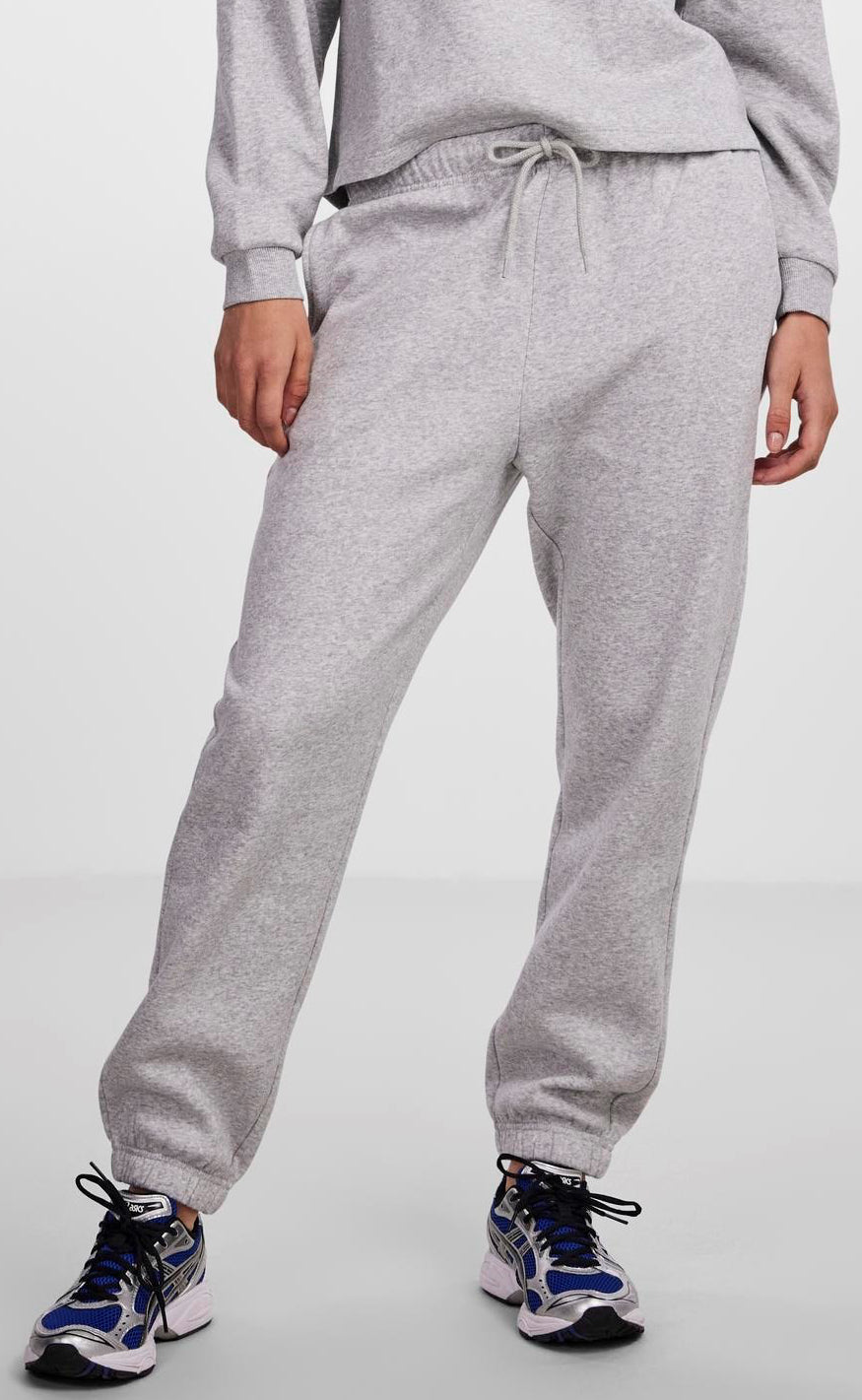 Pieces Bukser - Chilli - Light Grey Melange