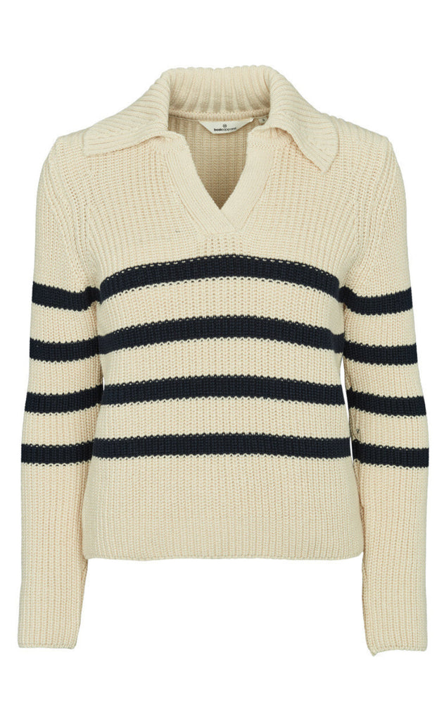 Basic Apparel Sweater - Sweety Polo - Birch/Black