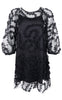 Black Colour Kjole - Swirl - Black