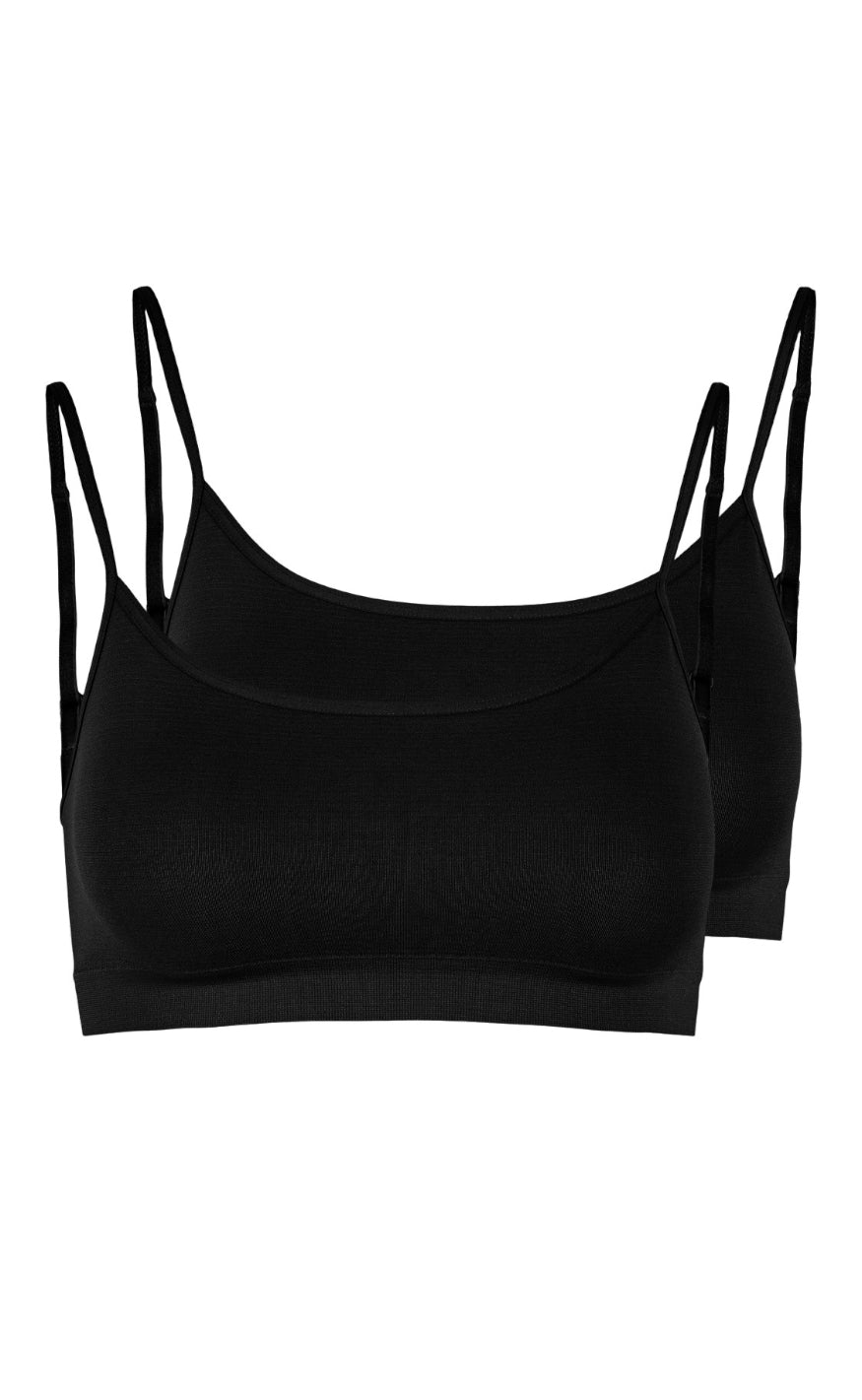 PIECES Bralette - Symmi Topp 2-Pack - Black