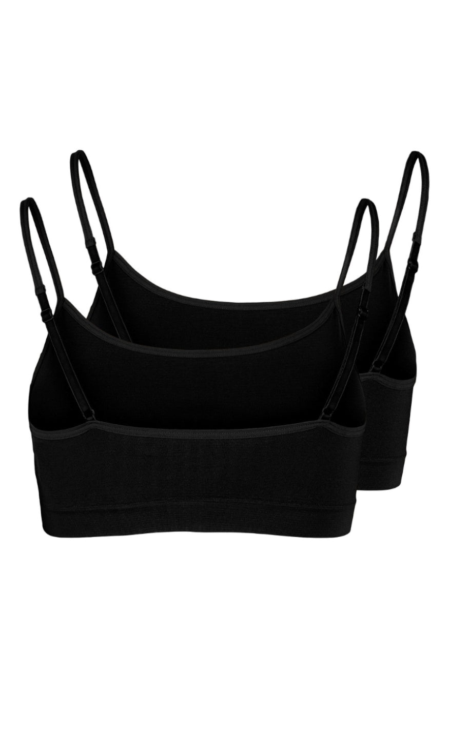 PIECES Bralette - Symmi Topp 2-Pack - Black