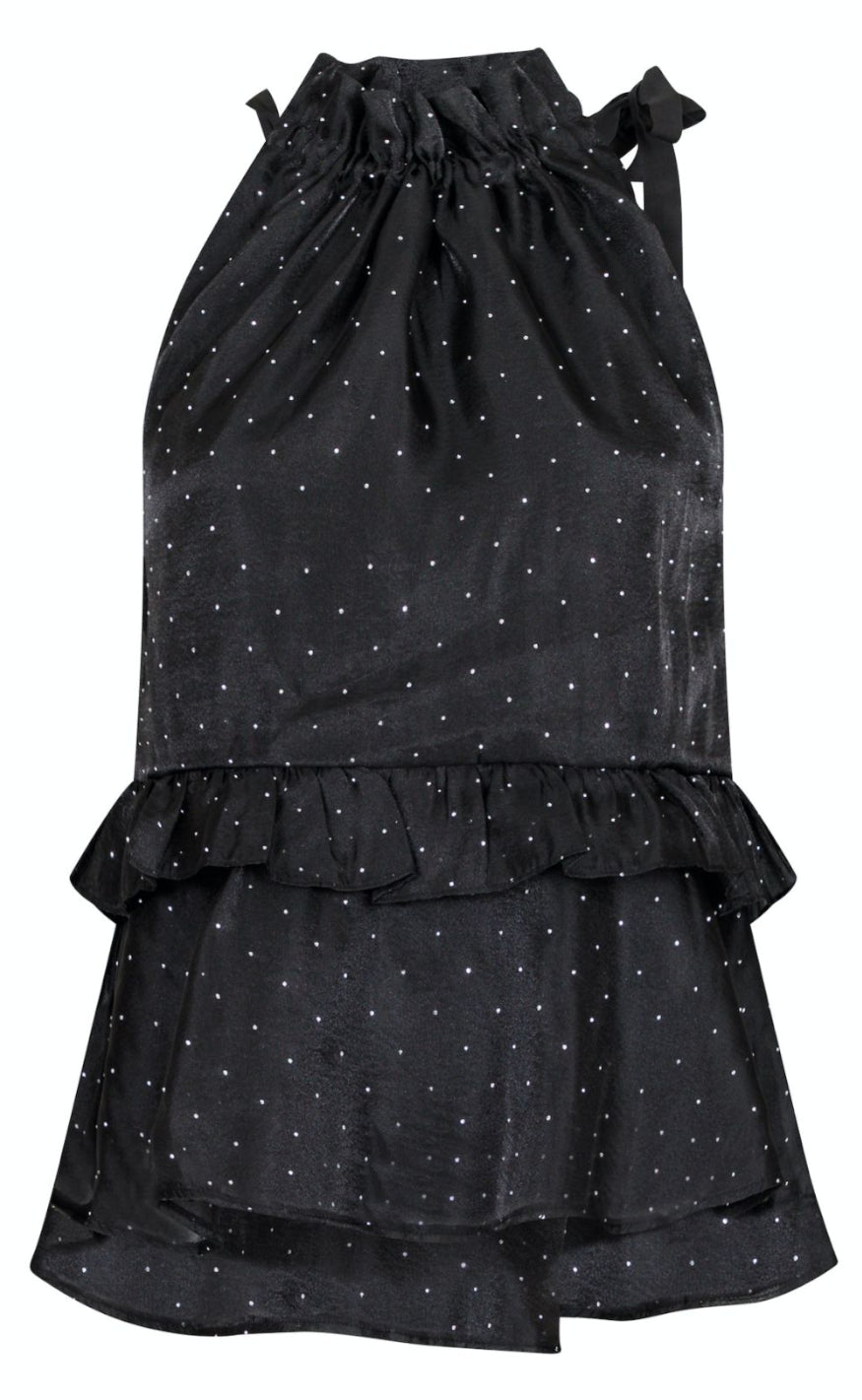 Neo Noir Topp - Margy Bedazzled Topp - Black