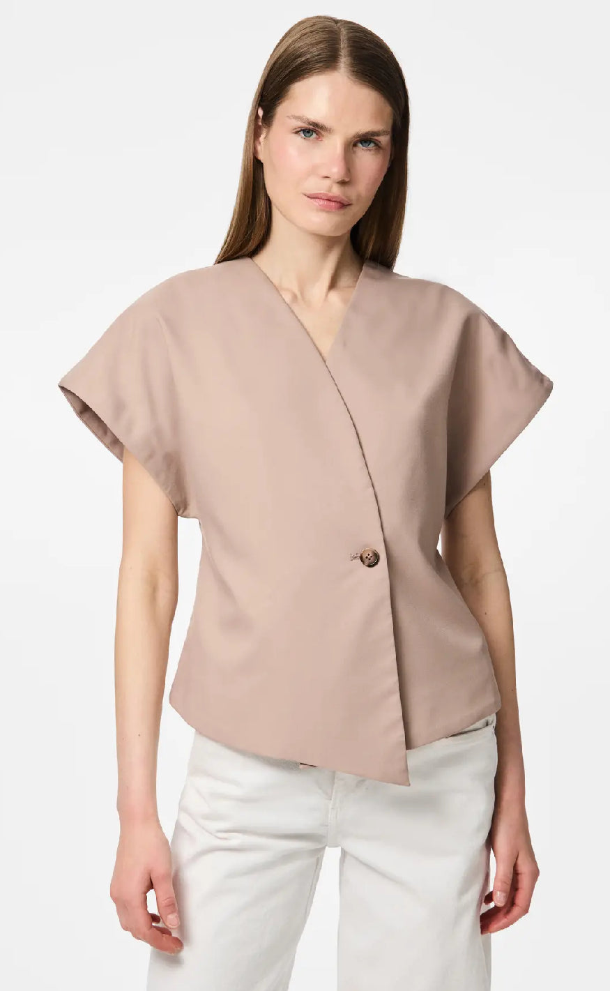 Pieces Vest - Fami - Silver Mink