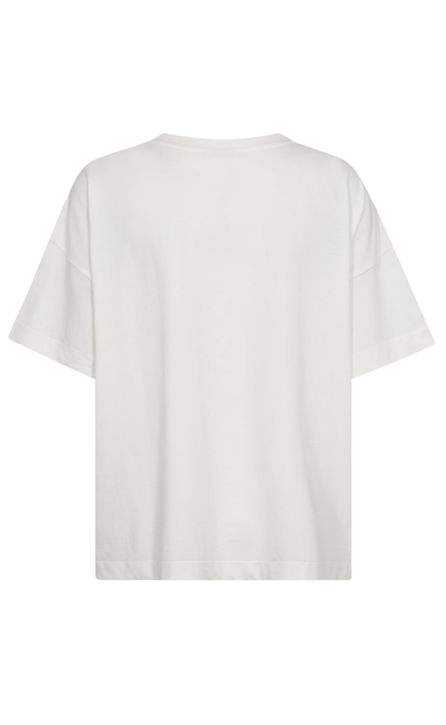 Freequent Bluse - Carol - Star Off-White W. Black