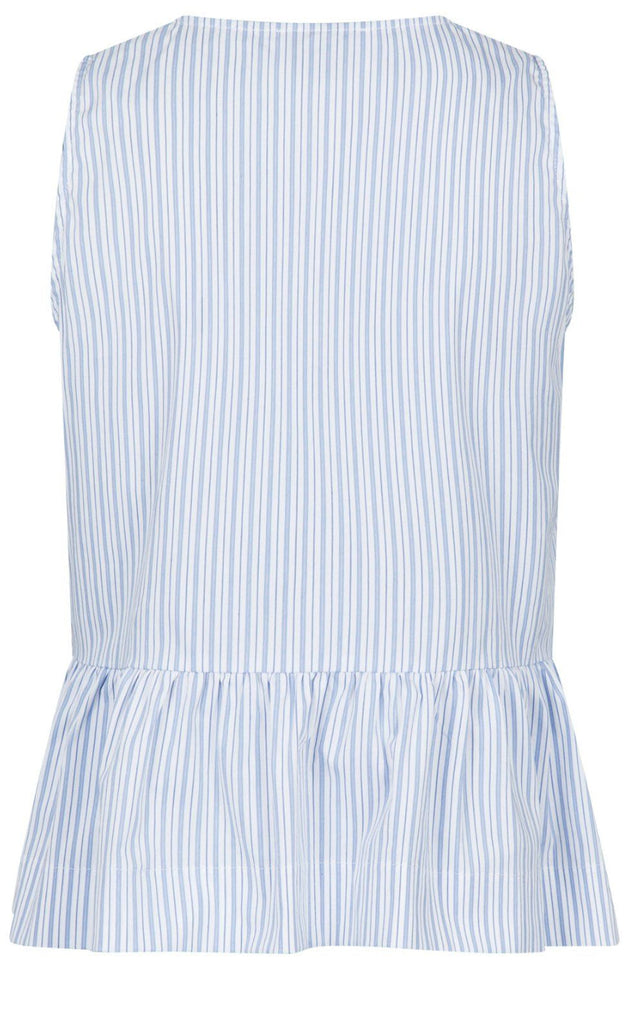 Neo Noir Topp - Manja Stripe - Light Blue