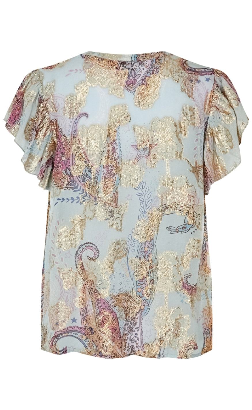 Lollys Laundry Topp - Isabel - Light Blue