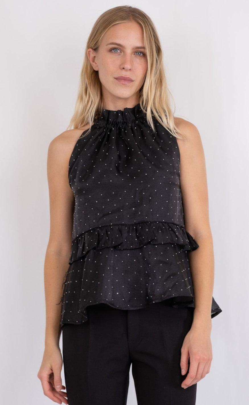Neo Noir Topp - Margy Bedazzled Topp - Black