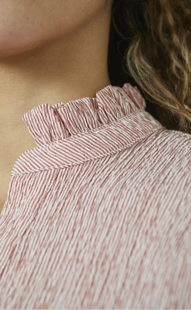 Love & Divine Topp - Love1296-1 - Red/White Stripe