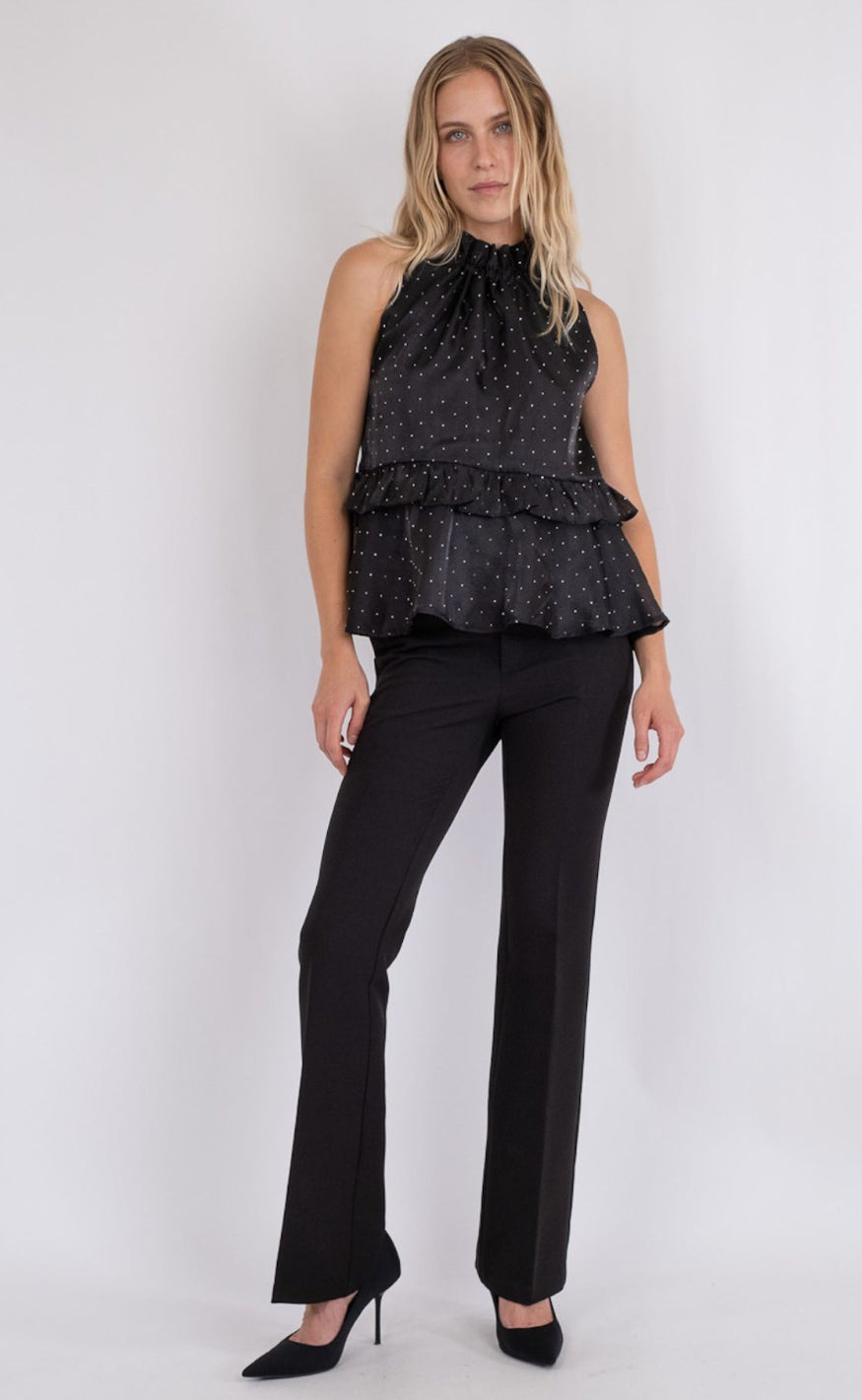 Neo Noir Topp - Margy Bedazzled Topp - Black