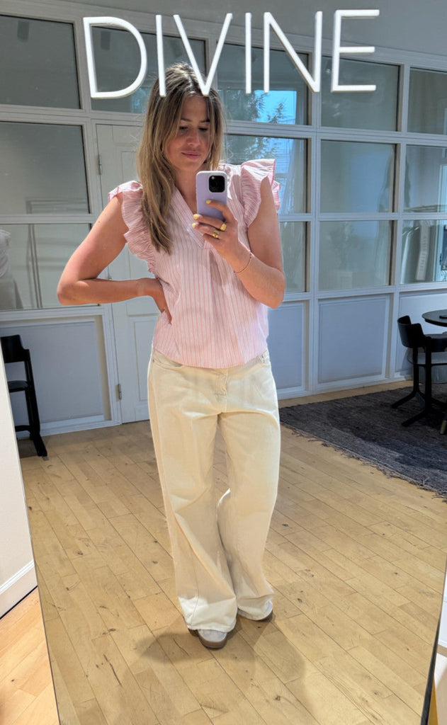 Love & Divine Topp - Love1382 - Baby Pink/Stripe
