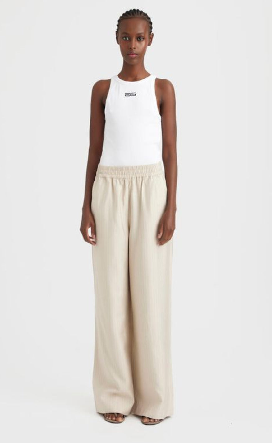 Gestuz Topp - Drew Logo - Bright White