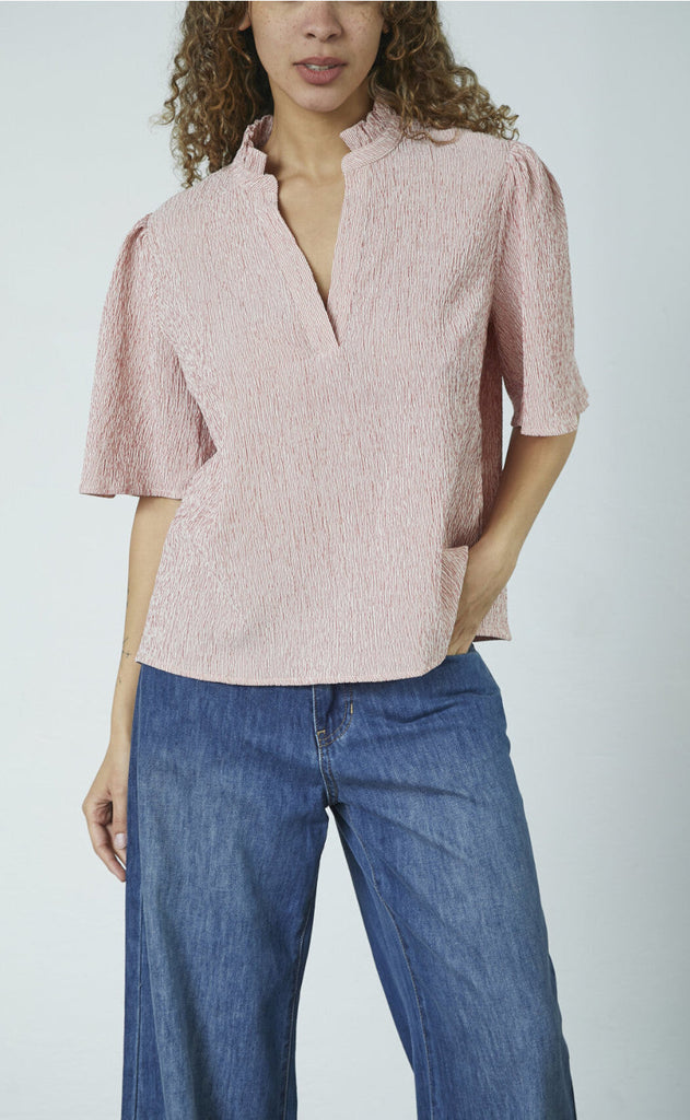 Love & Divine Topp - Love1296-1 - Red/White Stripe