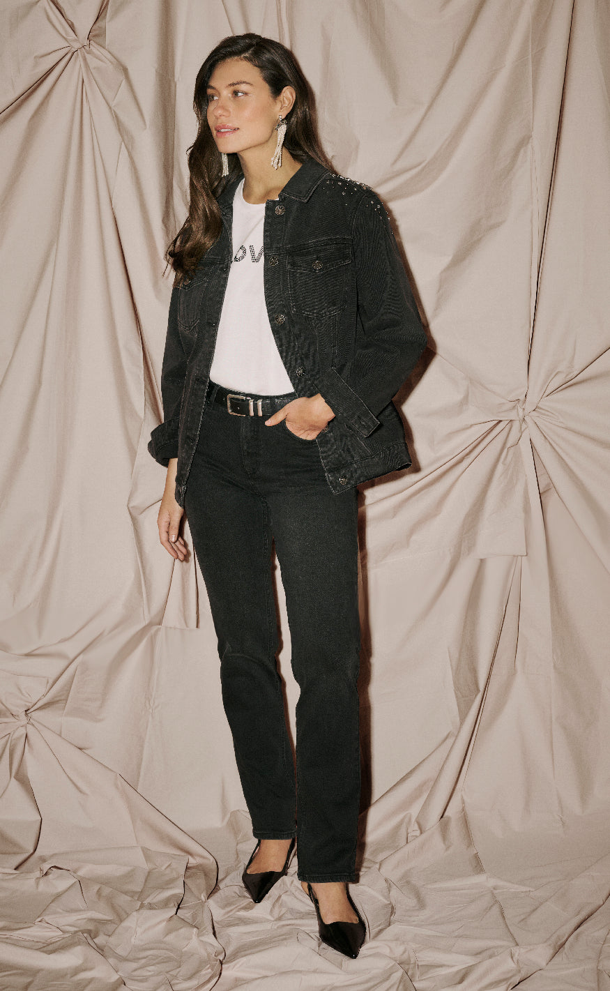 Culture Jakke - Cally - Black Wash
