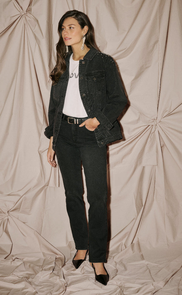 Culture Jakke - Cally - Black Wash