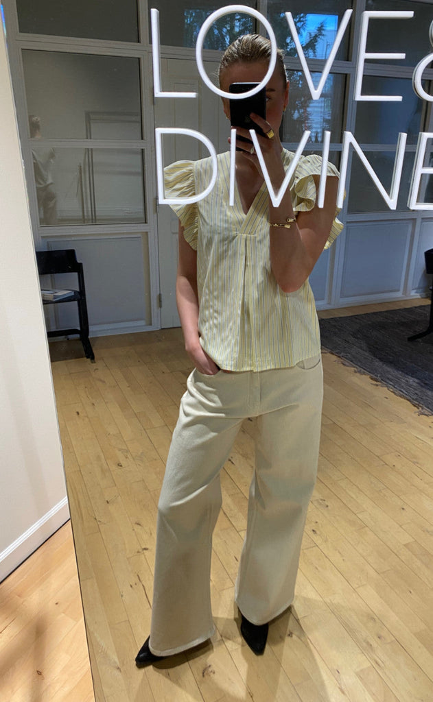 Love & Divine Topp - Love1382 - Banana/Stripe