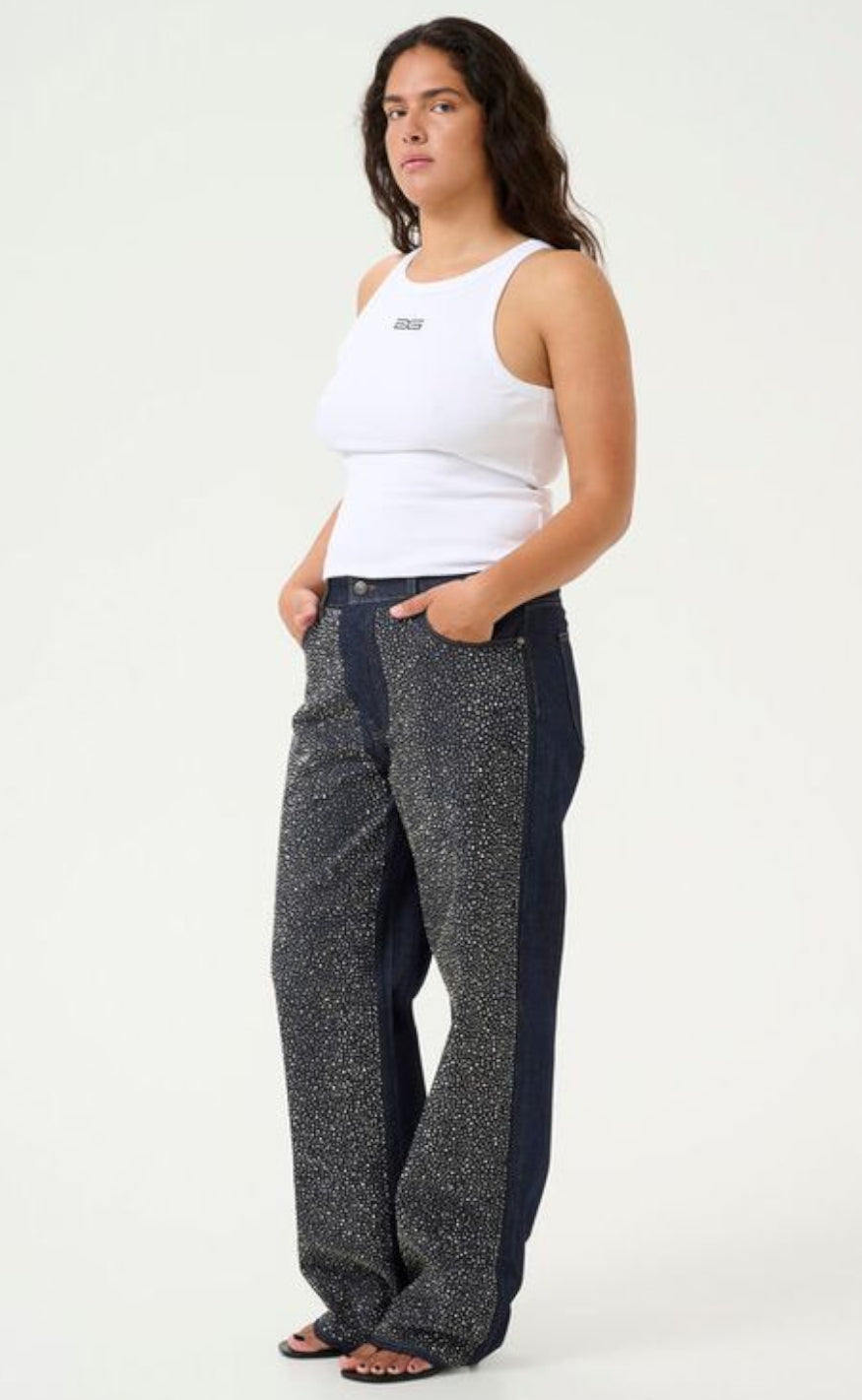 Gestuz Topp - Drew Logo - Bright White