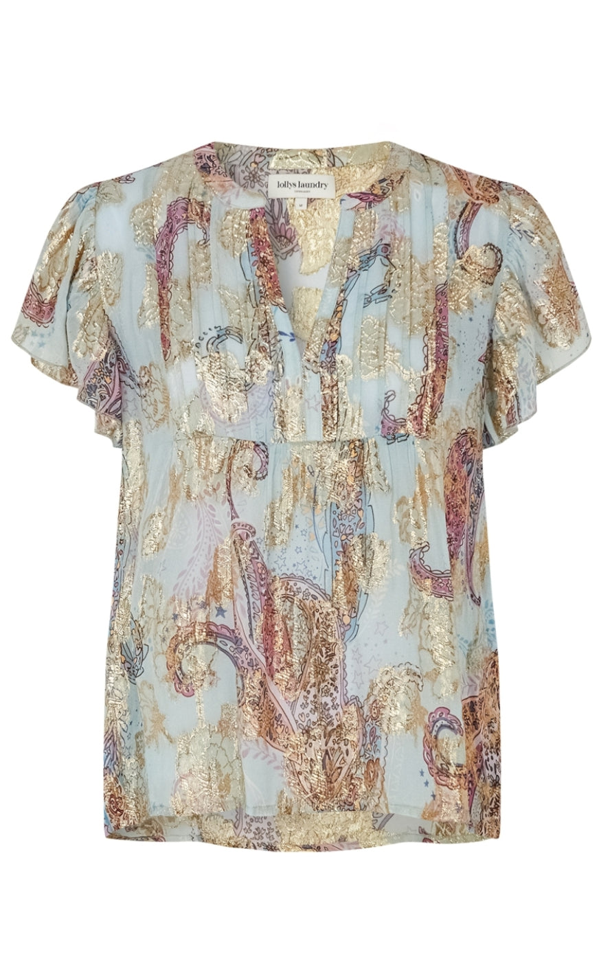 Lollys Laundry Topp - Isabel - Light Blue