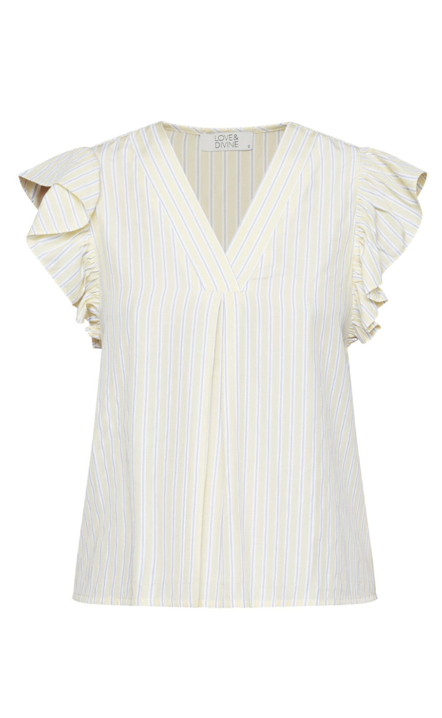 Love & Divine Topp - Love1382 - Banana/Stripe