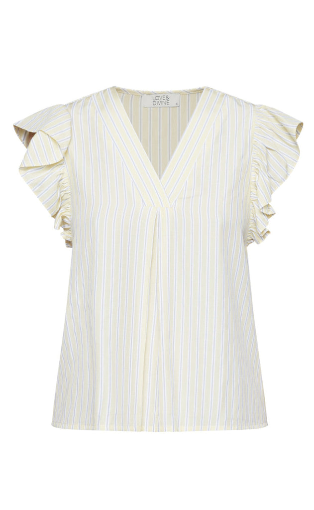 Love & Divine Topp - Love1382 - Banana/Stripe