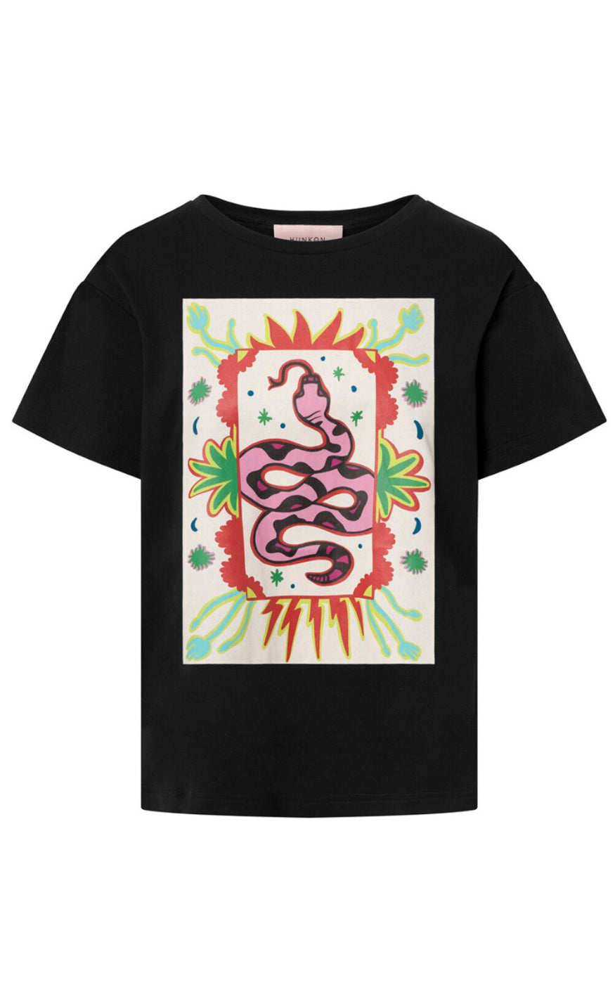 Hunkøn T-shirt - Spirit Snake - Black