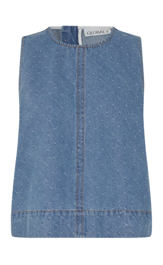 Global Funk Topp - Rihne-G - Midt Blue Dot