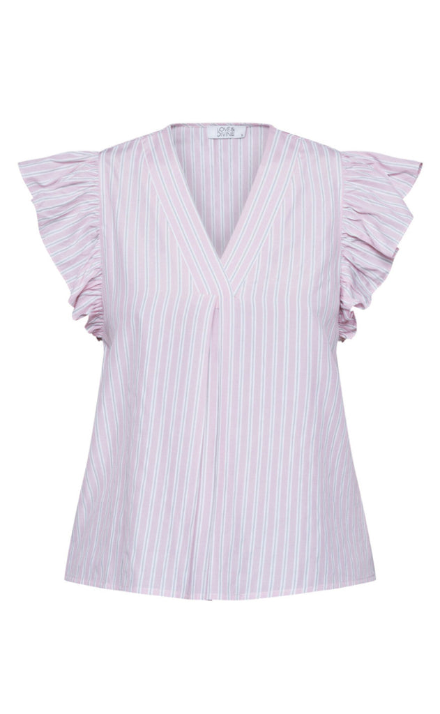 Love & Divine Topp - Love1382 - Baby Pink/Stripe