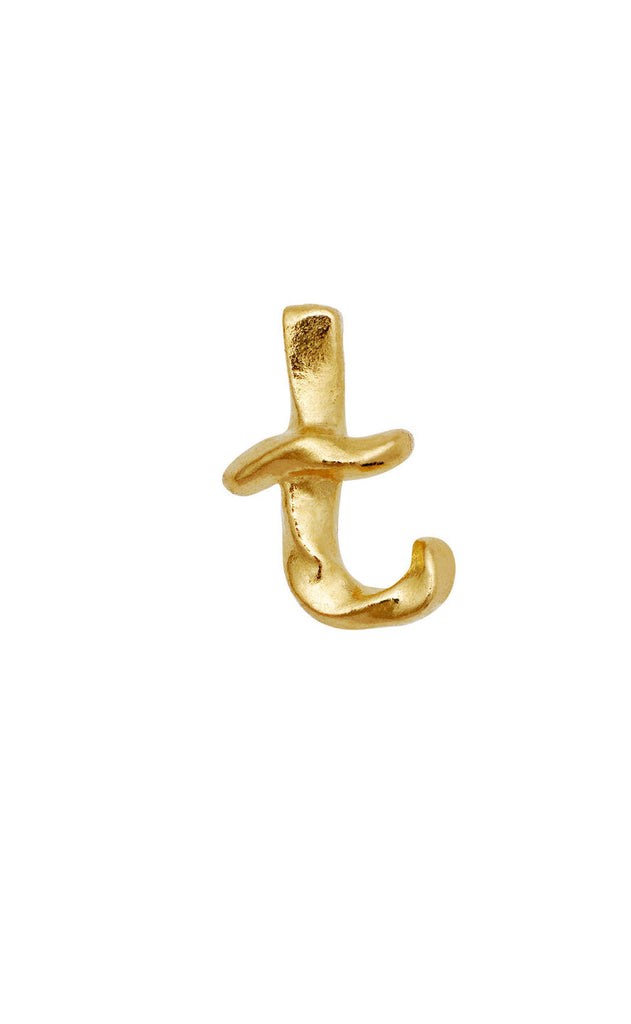Maanesten Ørering - Alphabet Single - Gold Colour