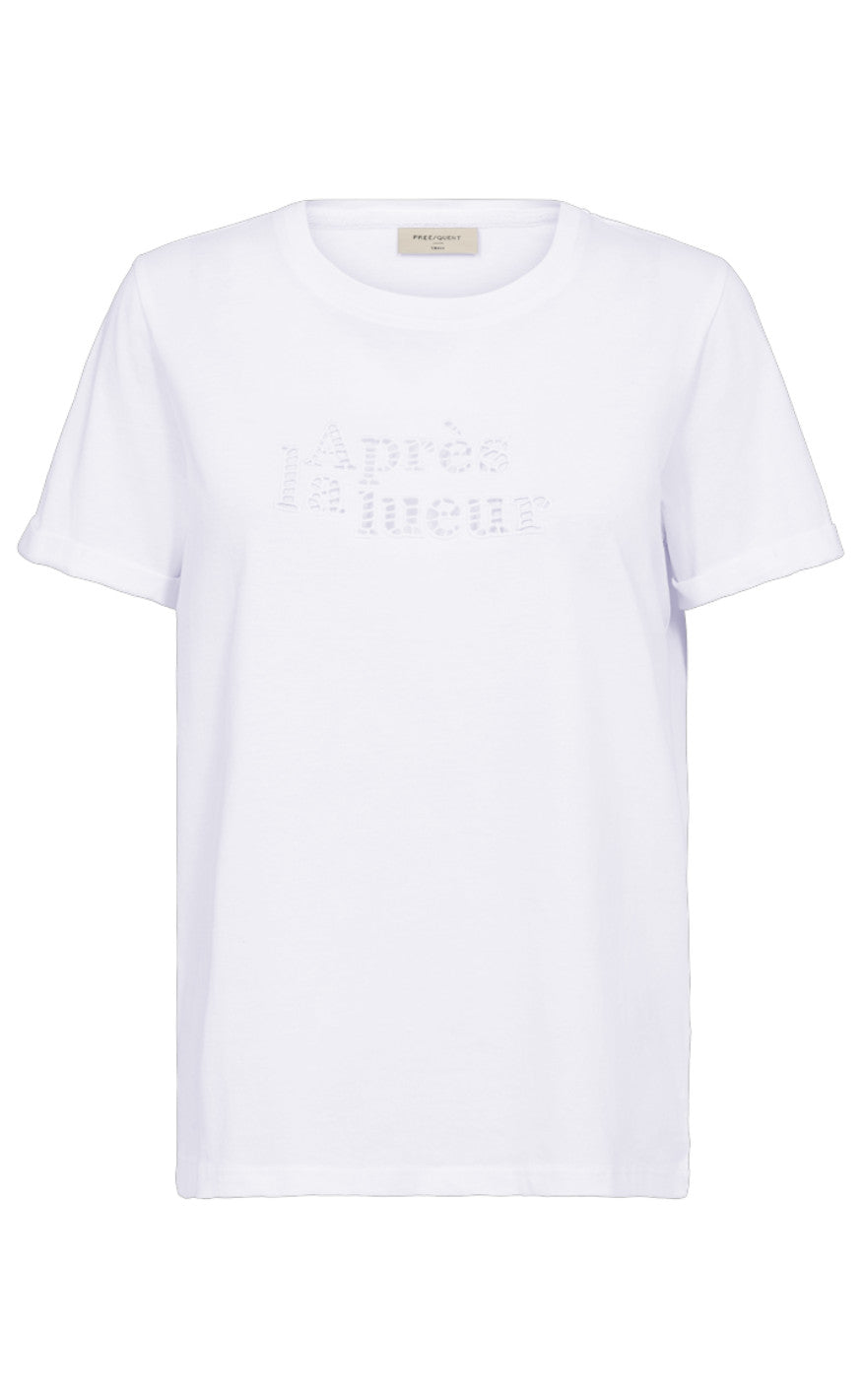 Freequent T-shirt - Hezel - Brilliant White
