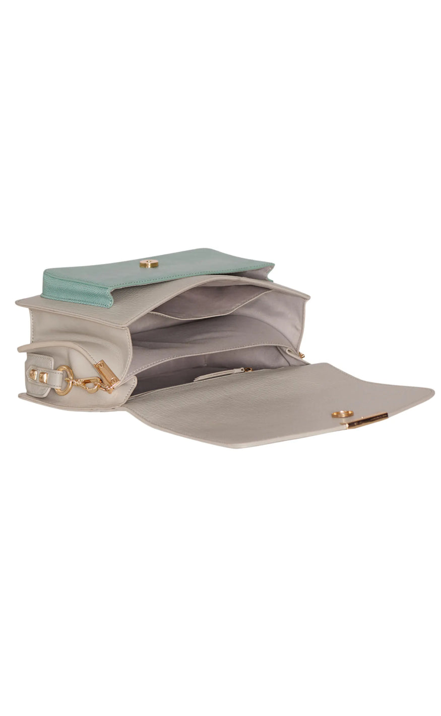 Noella Veske - Blanca Multi Compartment - Mint Lizard/Grey