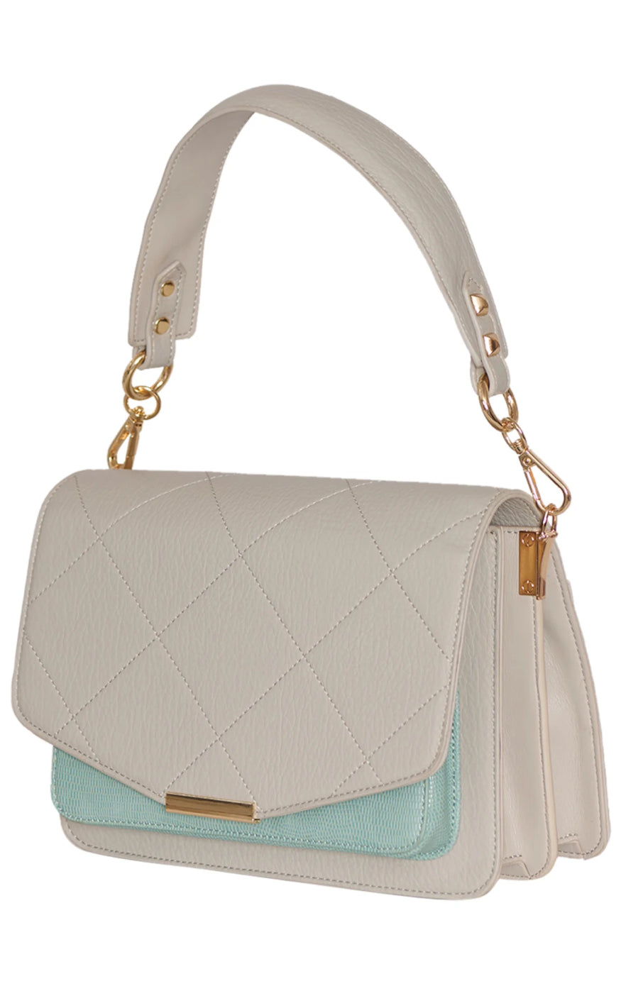 Noella Veske - Blanca Multi Compartment - Mint Lizard/Grey