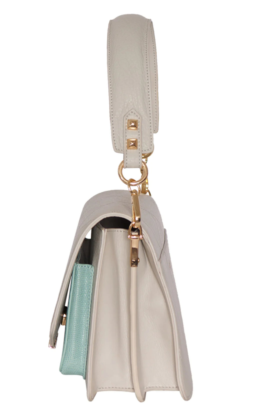 Noella Veske - Blanca Multi Compartment - Mint Lizard/Grey
