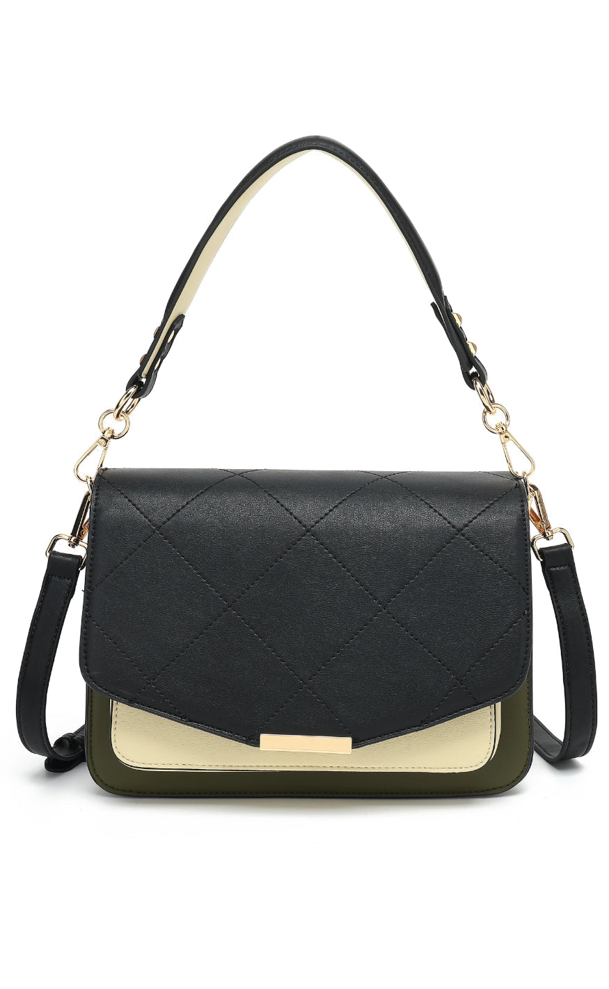 Noella Veske - Blanca Multi Medium - Black/Green/Cream