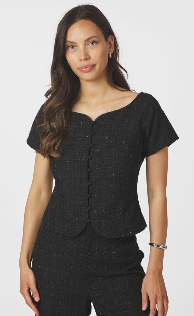 Neo Noir Topp - Tango Boucle - Black