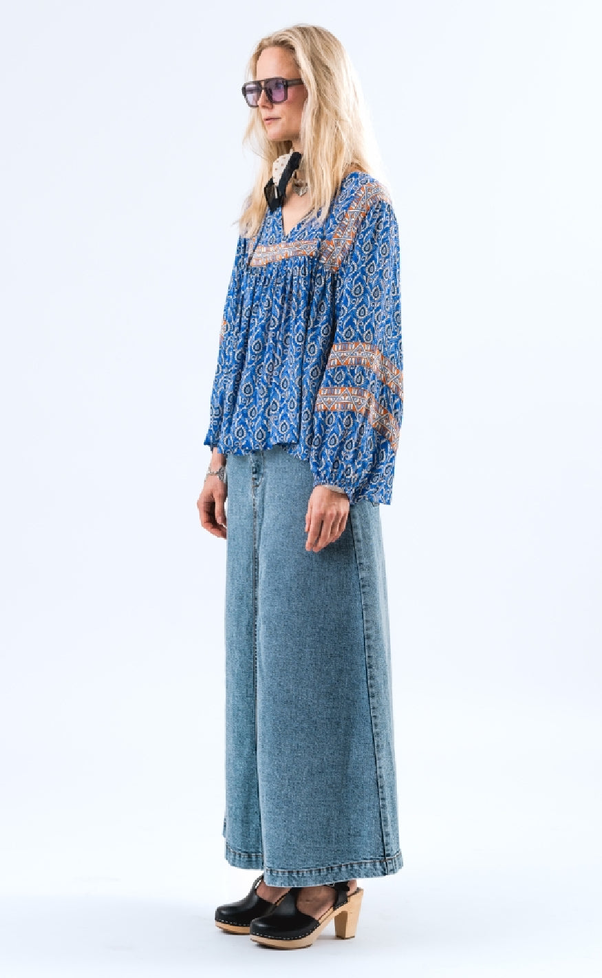 Lollys Laundry Bluse - Teel - Blue
