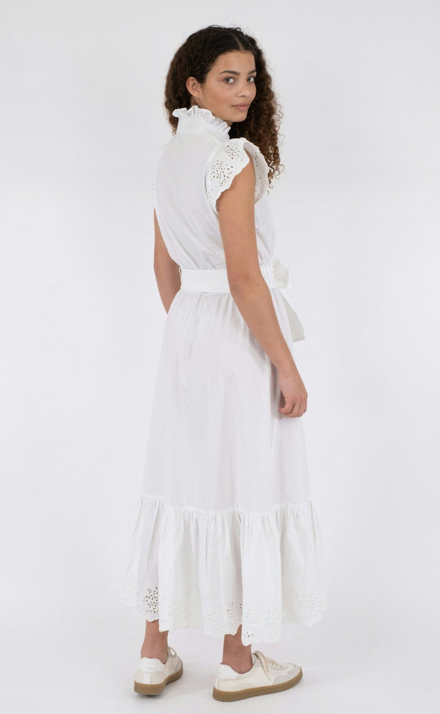 Neo Noir Kjole - Tianna Embroidery - White