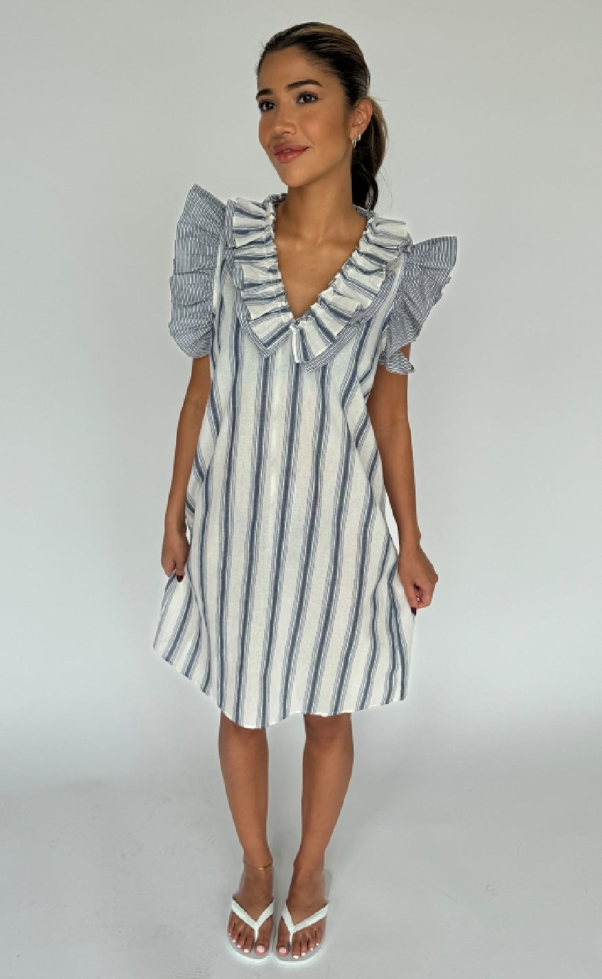 Continue Kjole - Tilde - Blue Stripe Mix
