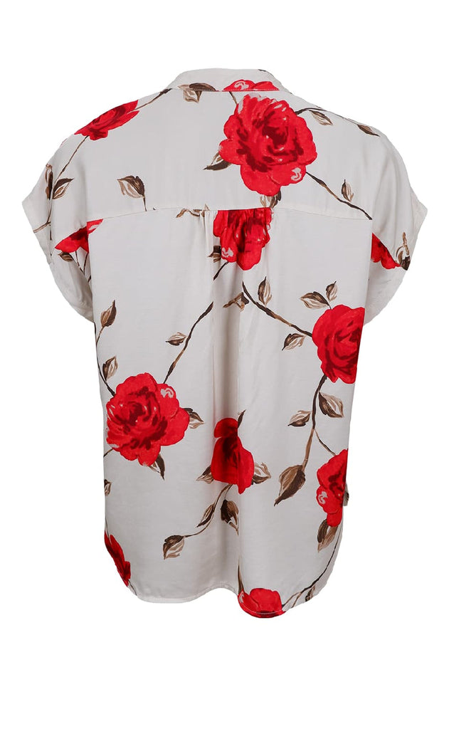 Blak Colour Bluse - Tilly Rose - Red