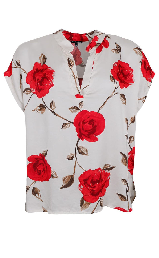 Blak Colour Bluse - Tilly Rose - Red