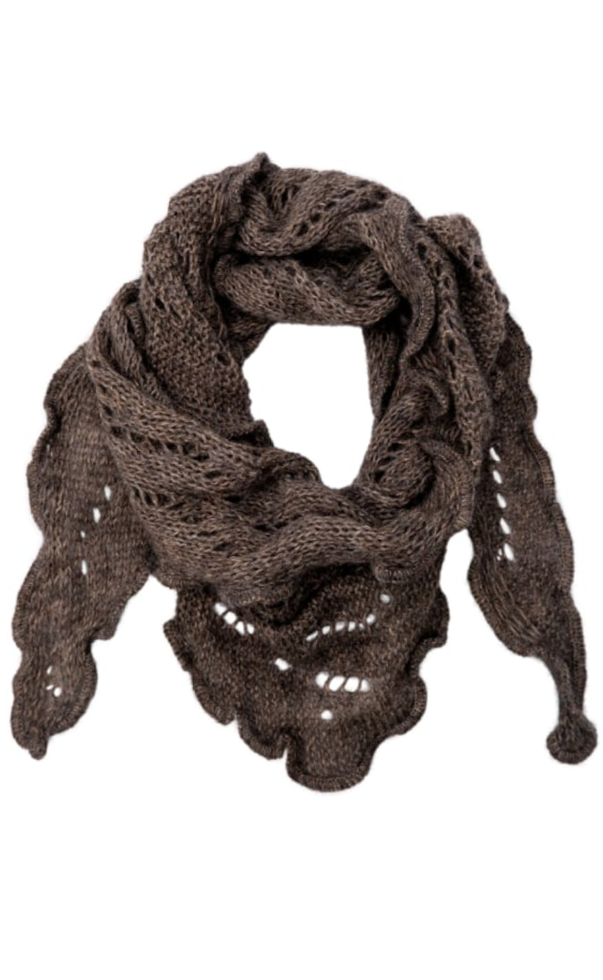 Black Colour Scarf - Siri - Ash