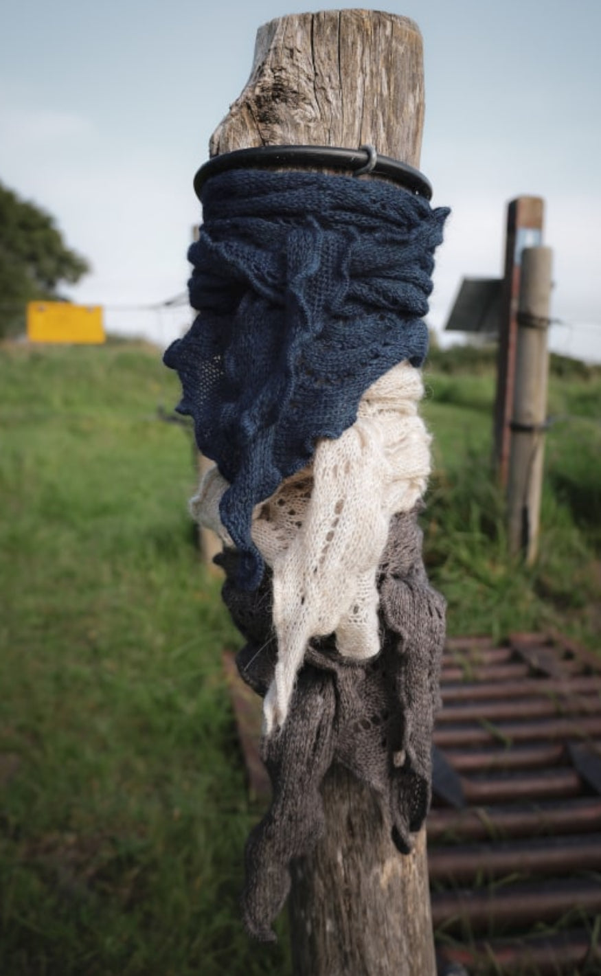 Black Colour Scarf - Siri - Ash
