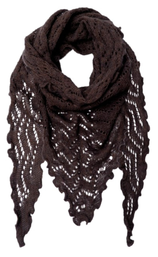 Black Colour Scarf - Siri - Coffe