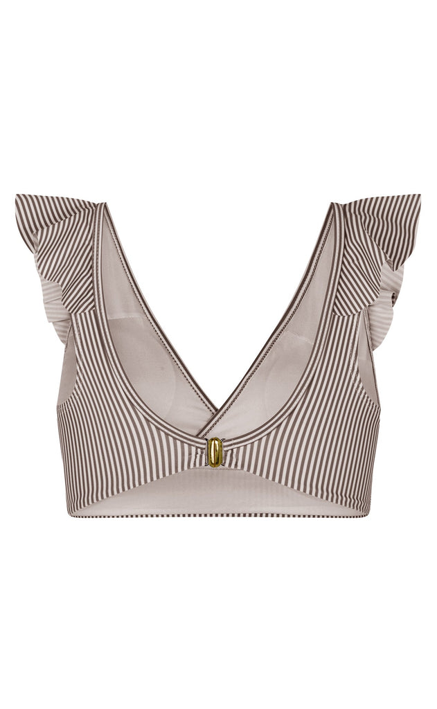 Unica Copenhagen Bikinitopp / Topp - Marianna - Brown Stripes