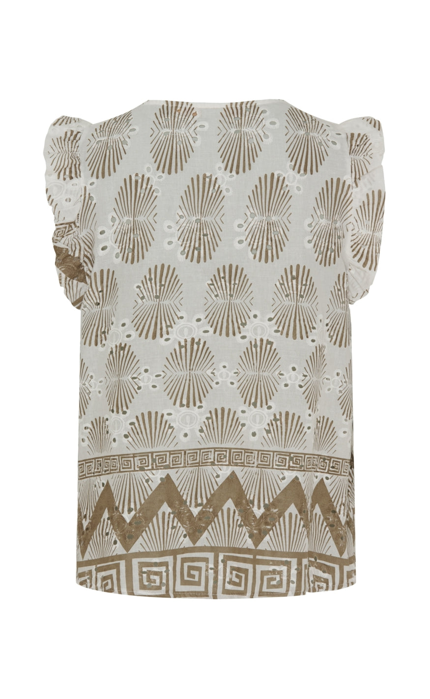 Marta Du Chateau Topp - 85573 Juliane - White/Camello