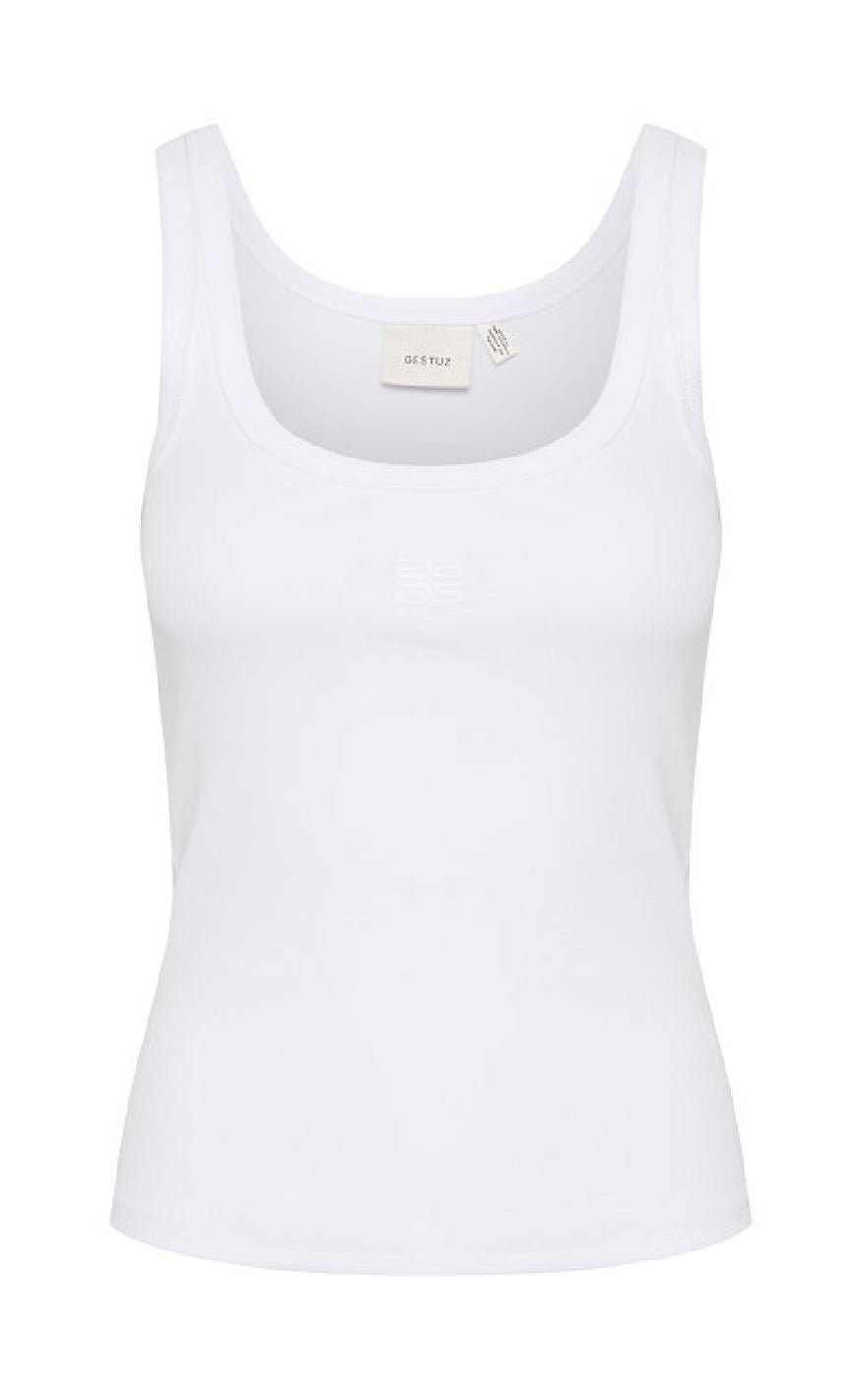 Gestuz Topp - Drew Logo 2.0 - Bright White