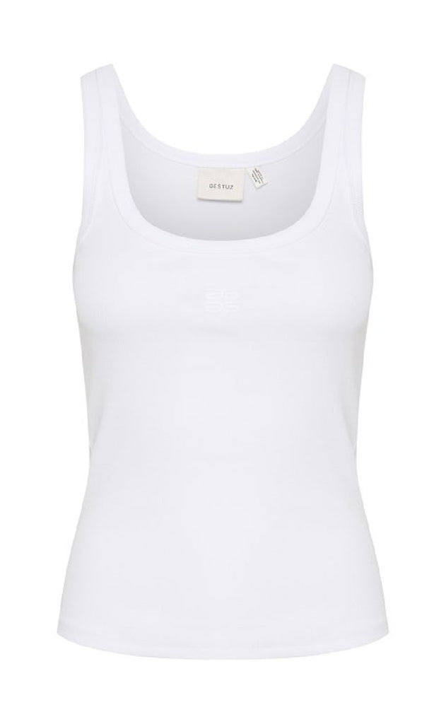 Gestuz Topp - Drew Logo 2.0 - Bright White